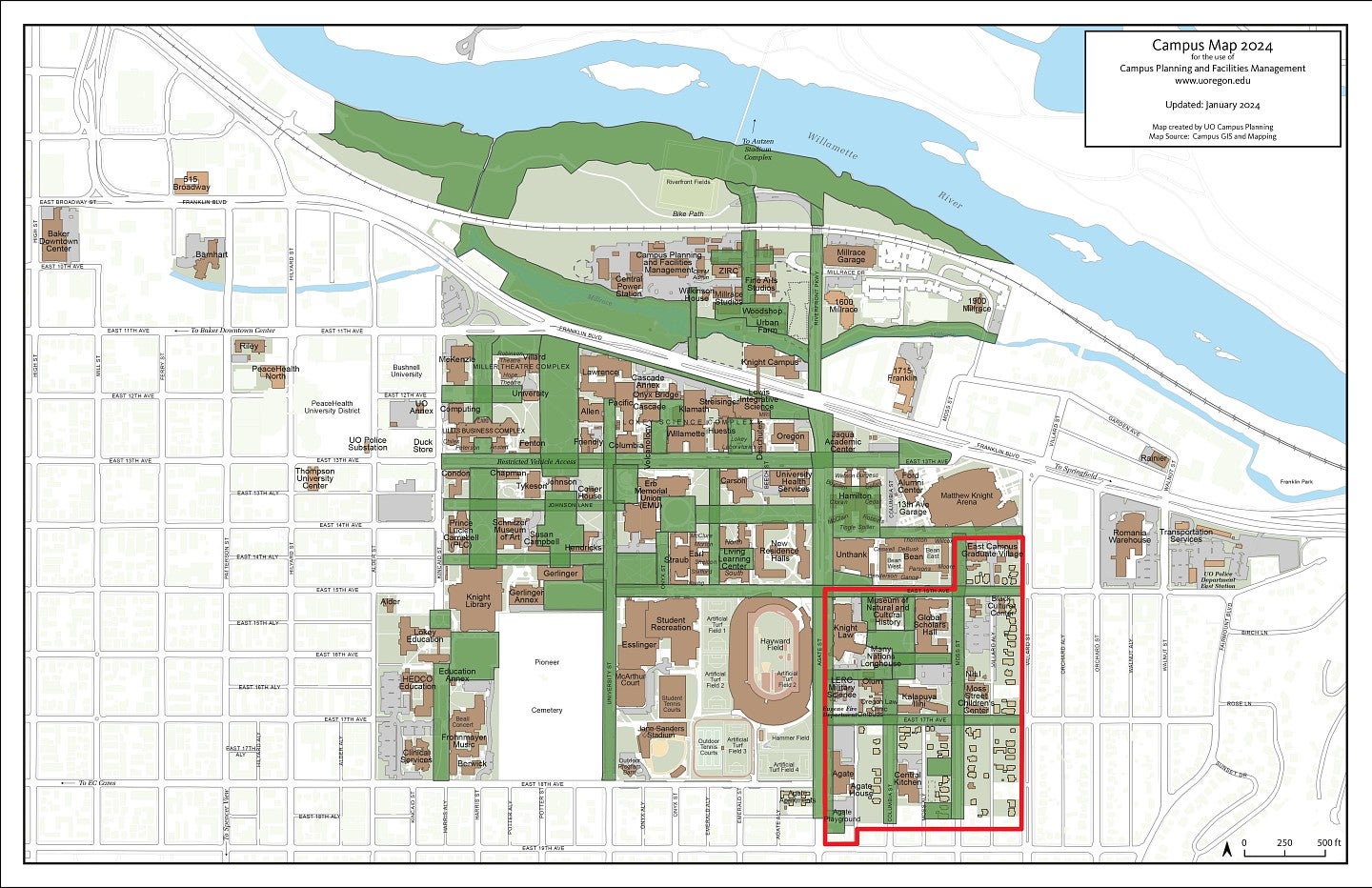 East Campus context map