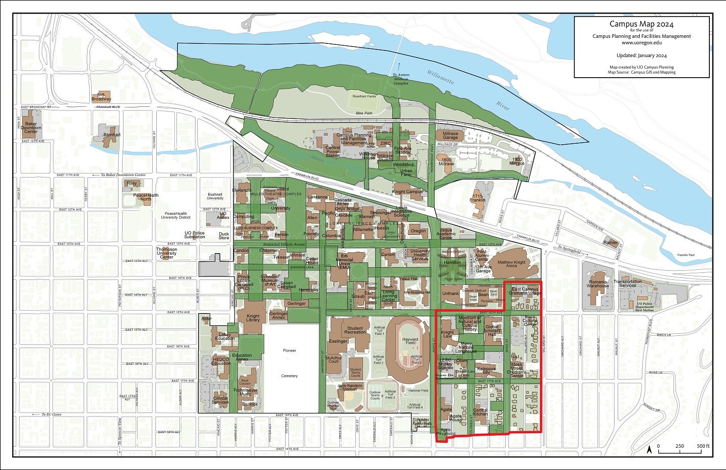 East Campus context map