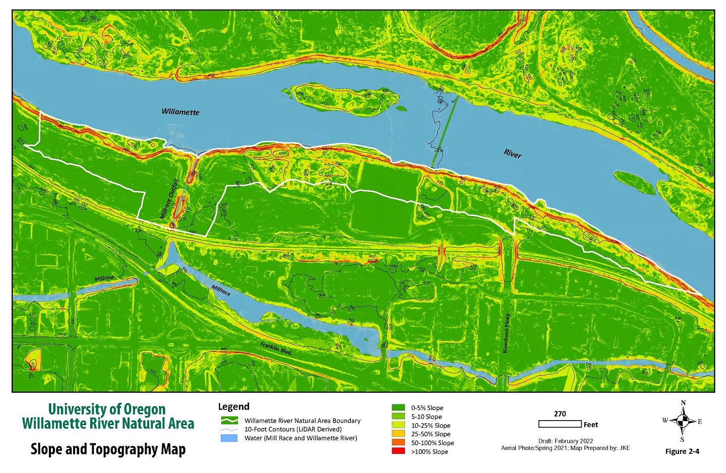 WRNA Topography Map