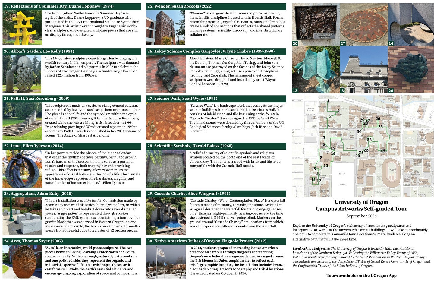 Image of the self-guided campus artwork tour 