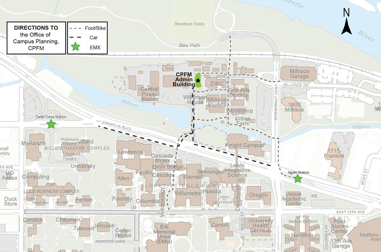 その他 uo Directions | Campus Planning & Facilities Management
