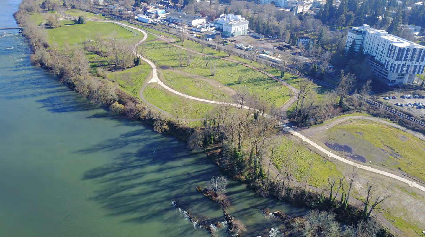 Aerial Image of the Willamette River Natural Area