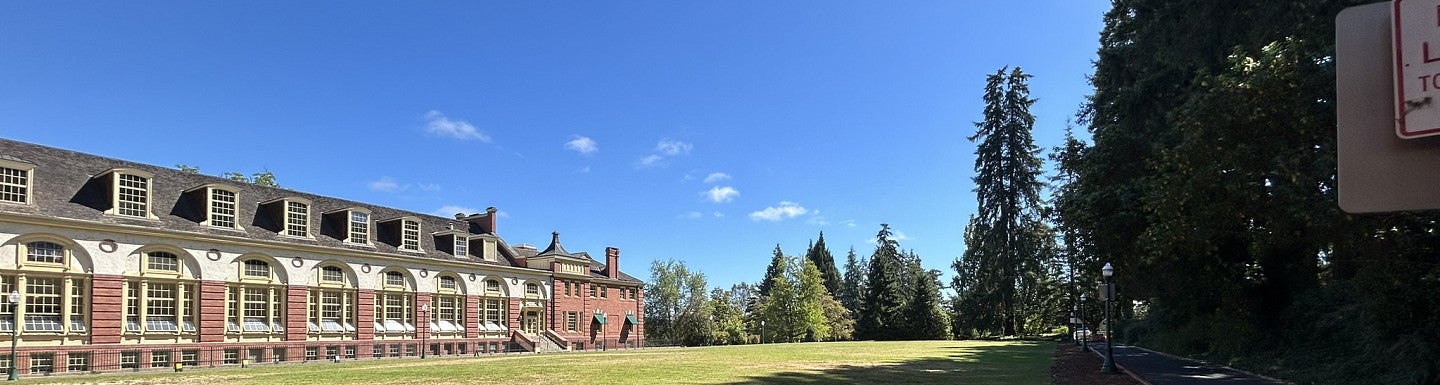 South facade of Gerlinger Hall.