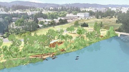 Rendering of proposed river access outdoor classroom space