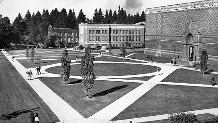 UO Memorial Quad circa 1945