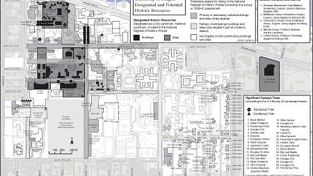 University of Oregon Designated and Potential Historic Resources Map
