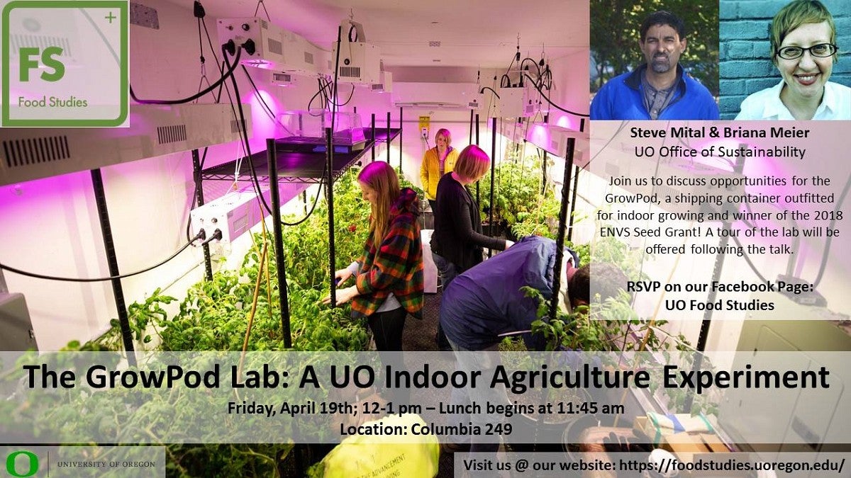 Food Studies Lunch Event Grow Pod Lab Flyer