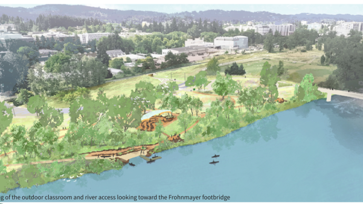 concept image of the outdoor classroom along the Willamette River 