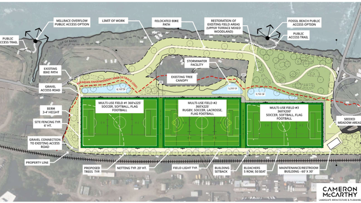 Site Plan for the relocation of the Riverfront field Projects
