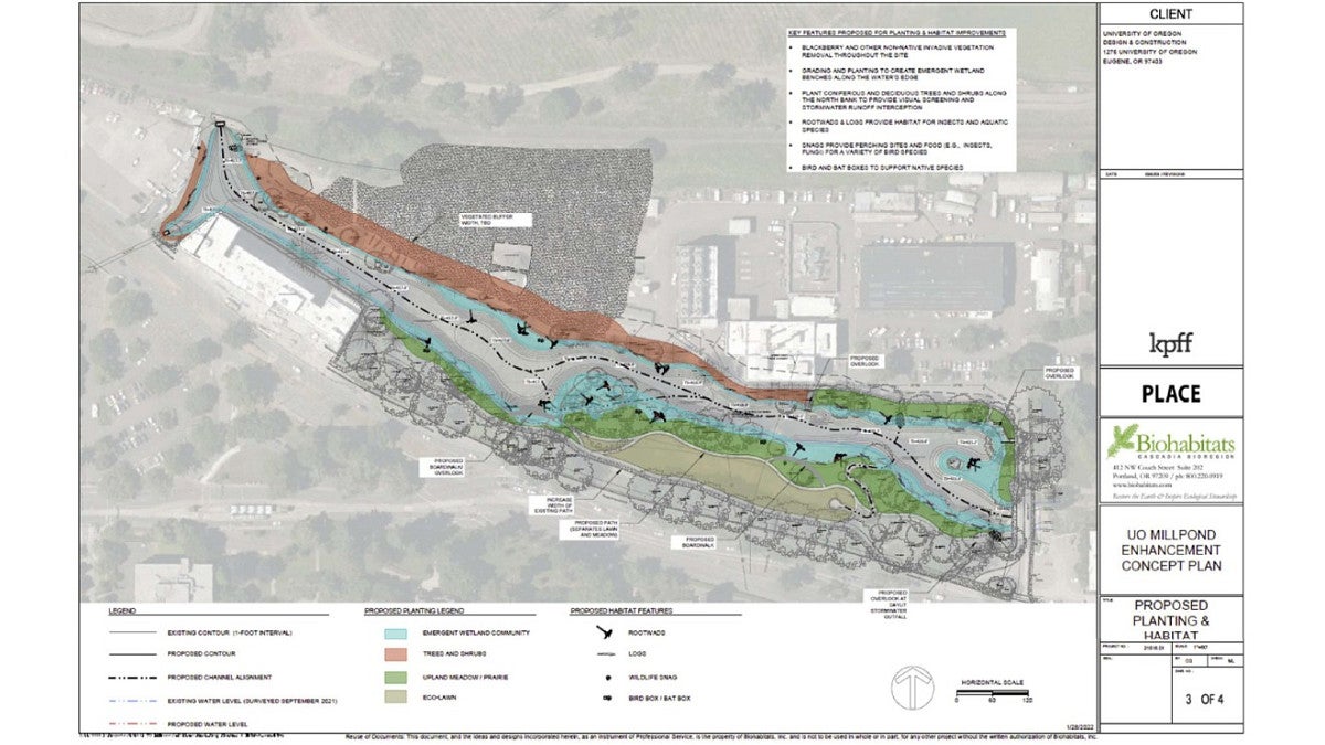 Millpond Enhancement and Restoration site plan