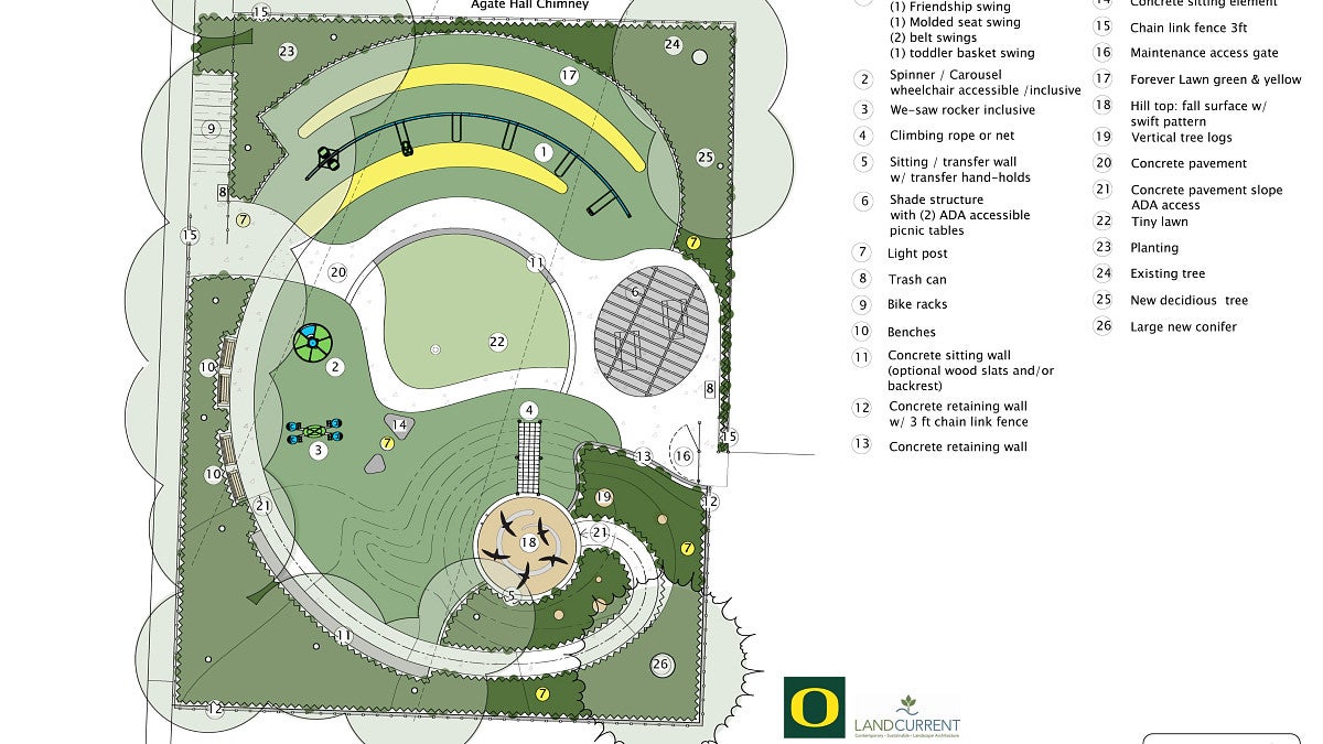 Site plan of the Agate Playground Improvement Project 