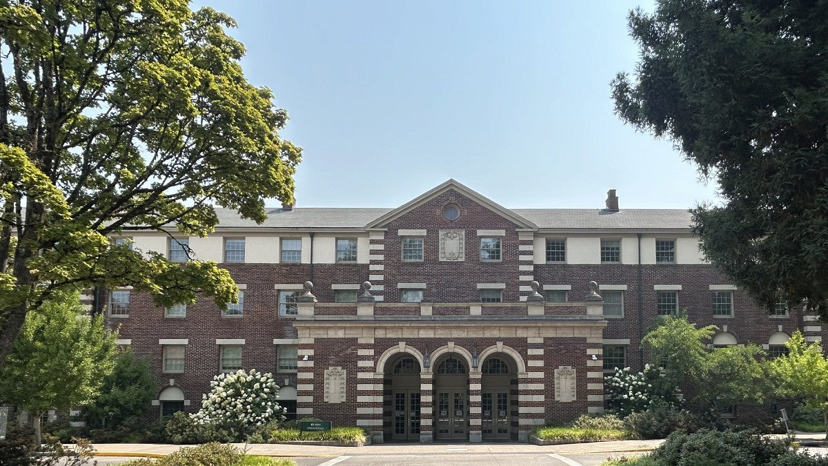 Staub Hall west facade and main entrance