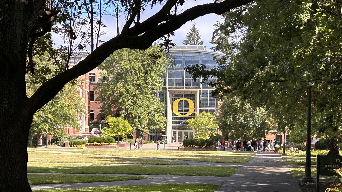 Lillis Hall from across the Old Quadrangle
